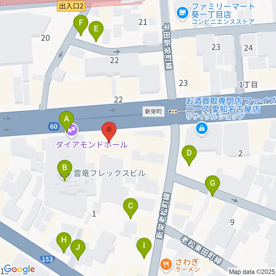 新栄Live & Lounge Vio周辺の駐車場・コインパーキング一覧地図