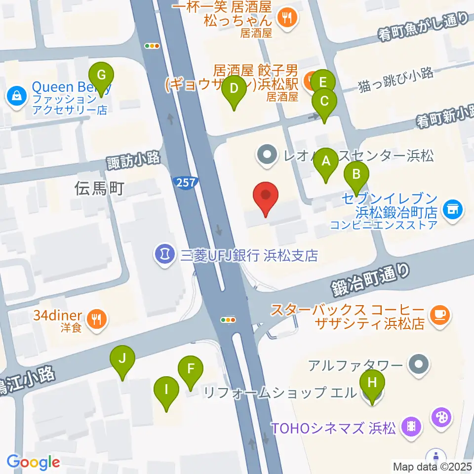 浜松SECOND周辺の駐車場・コインパーキング一覧地図
