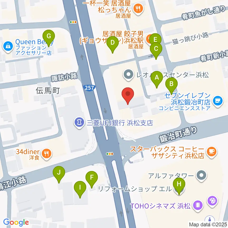 浜松SECOND周辺の駐車場・コインパーキング一覧地図