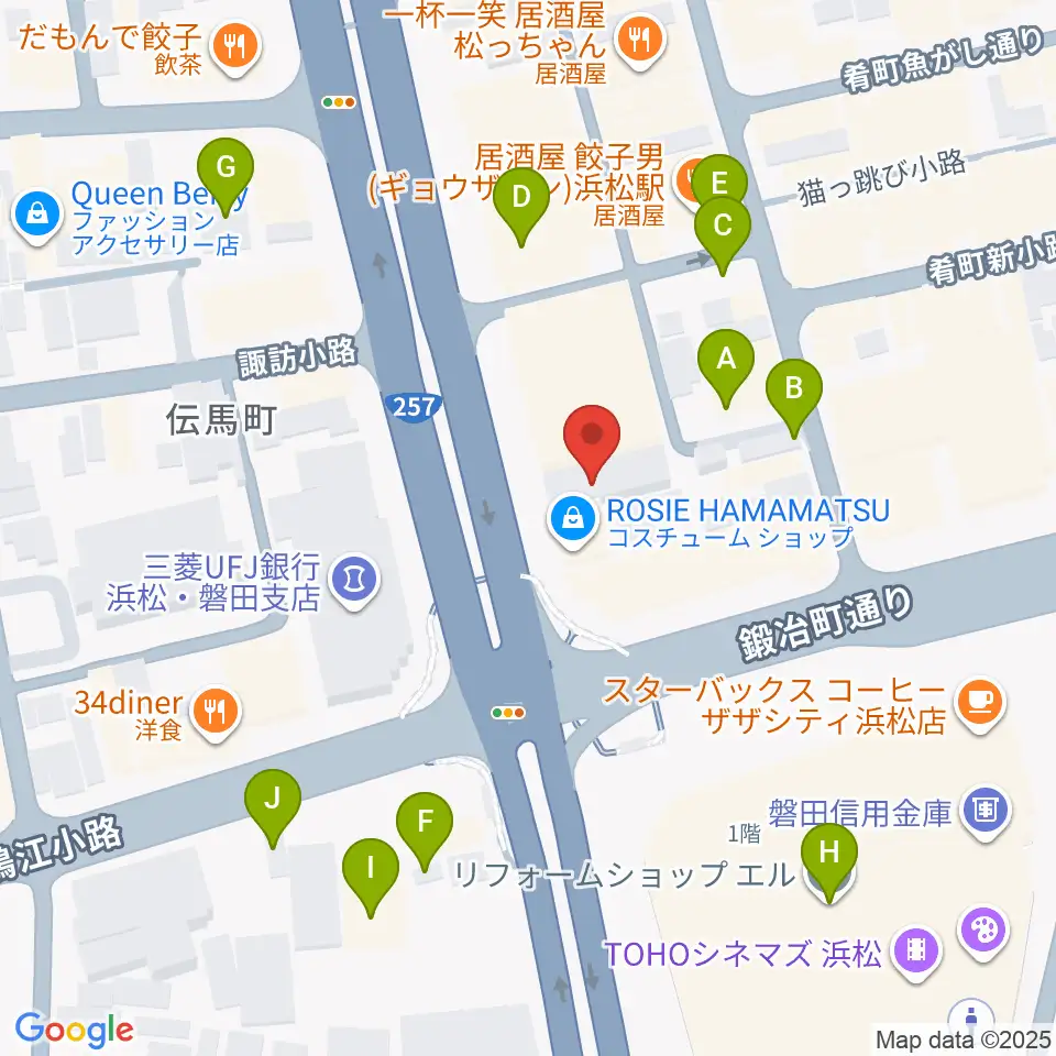 浜松SECOND周辺の駐車場・コインパーキング一覧地図