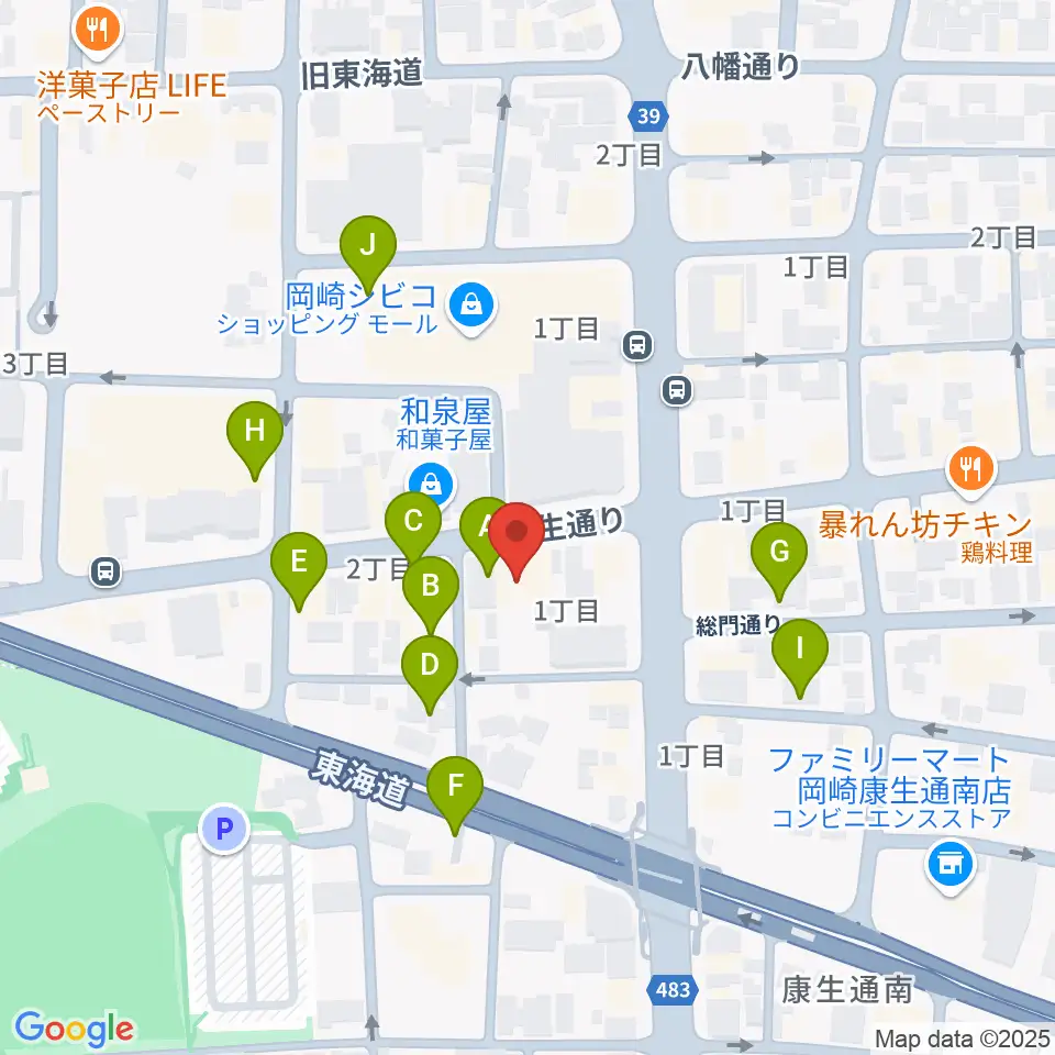 ひかりのラウンジ周辺の駐車場・コインパーキング一覧地図