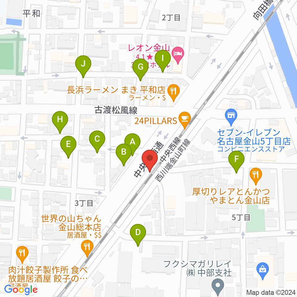 金山CLUB SARU周辺の駐車場・コインパーキング一覧地図