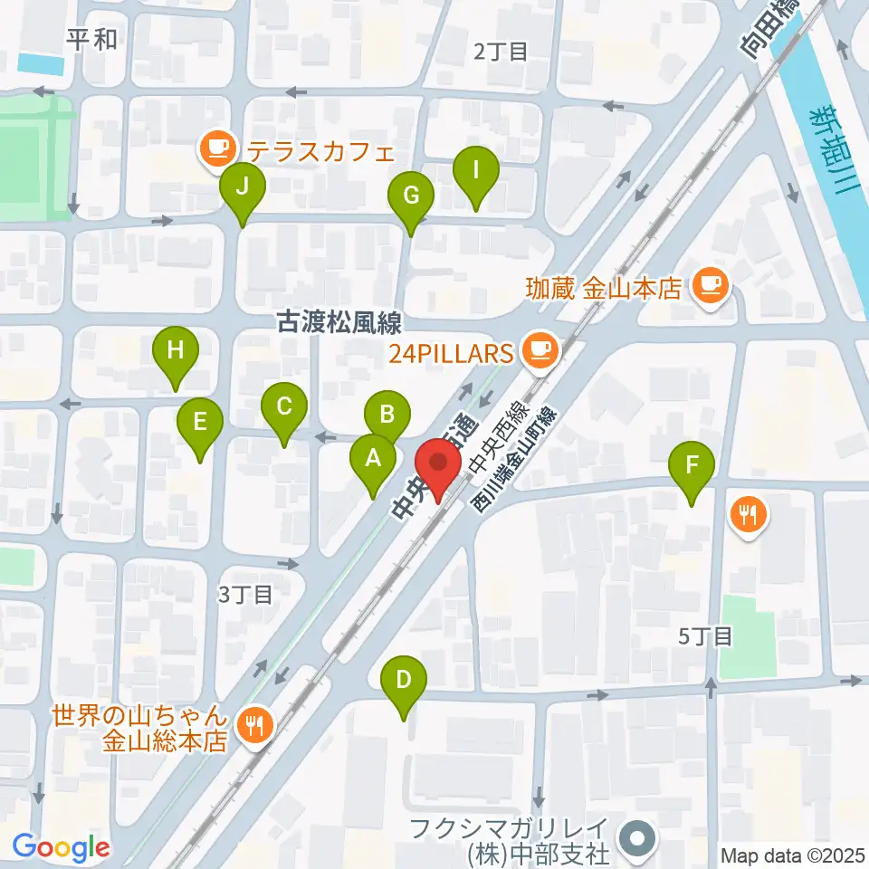 金山CLUB SARU周辺の駐車場・コインパーキング一覧地図