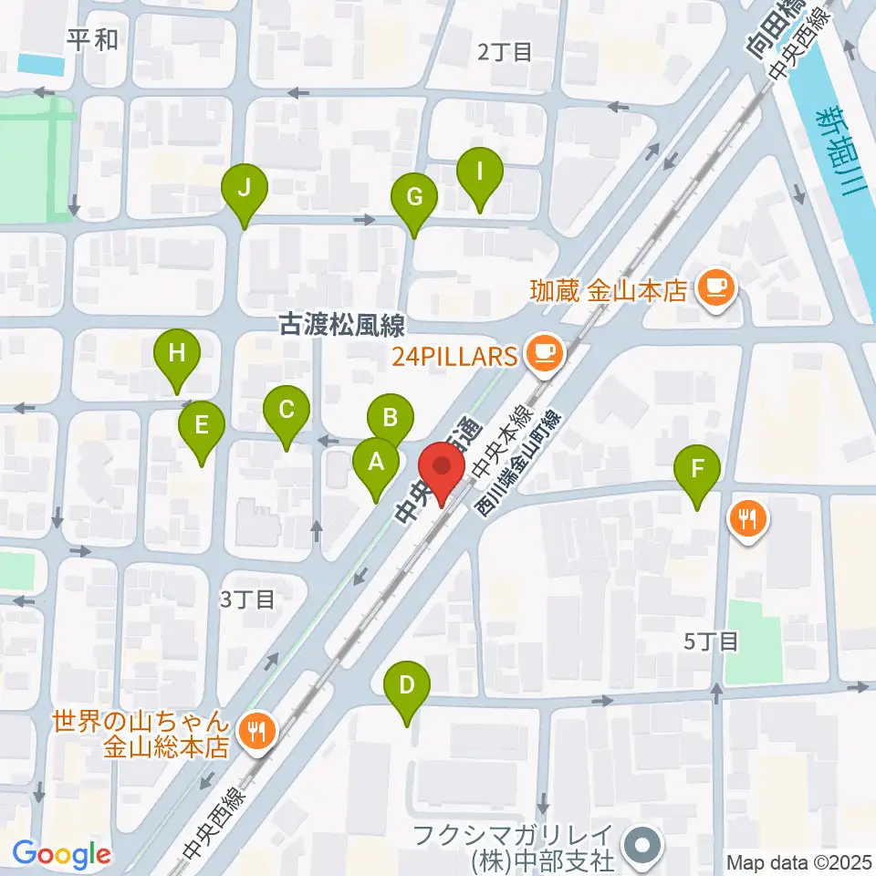 金山CLUB SARU周辺の駐車場・コインパーキング一覧地図
