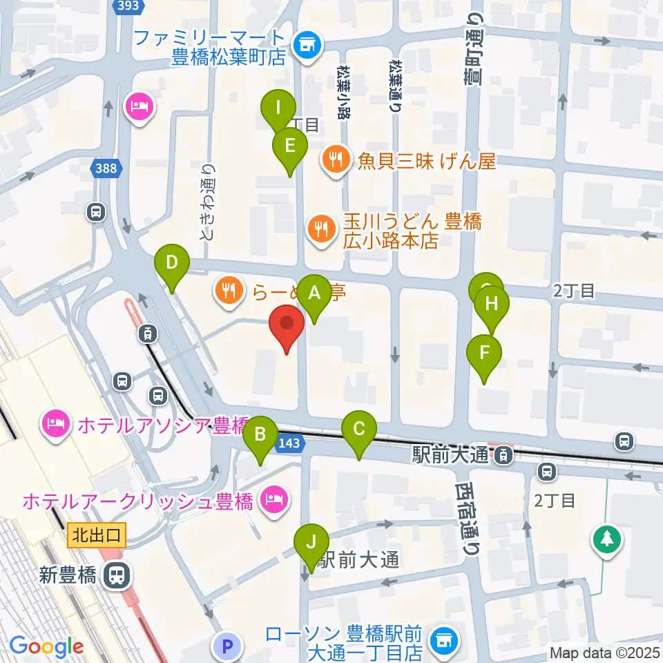 豊橋club KNOT周辺の駐車場・コインパーキング一覧地図