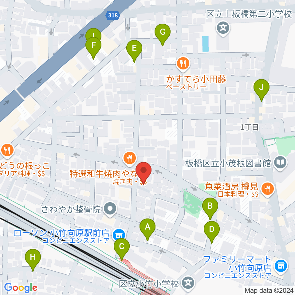 音楽教室ソラーレ小竹向原教室周辺の駐車場・コインパーキング一覧地図