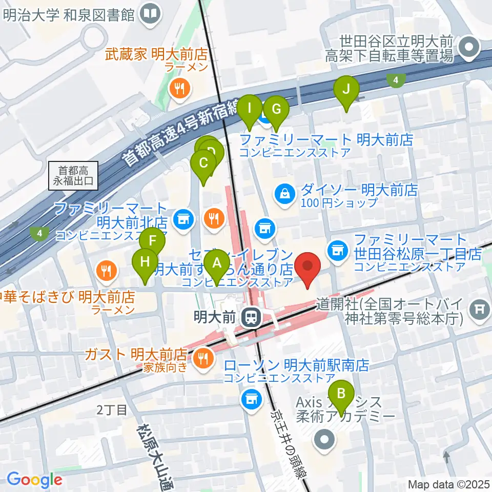 ガードアイランドスタジオ明大前店周辺の駐車場・コインパーキング一覧地図
