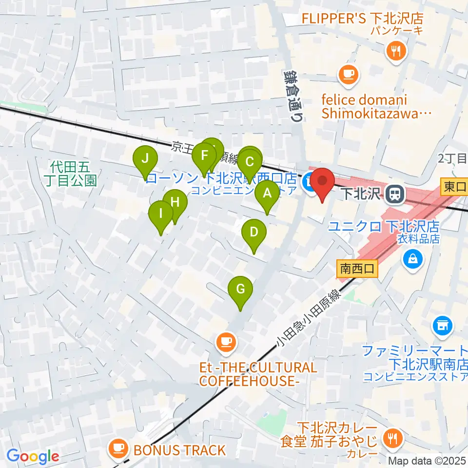 ガードアイランドスタジオ下北沢WEST周辺の駐車場・コインパーキング一覧地図