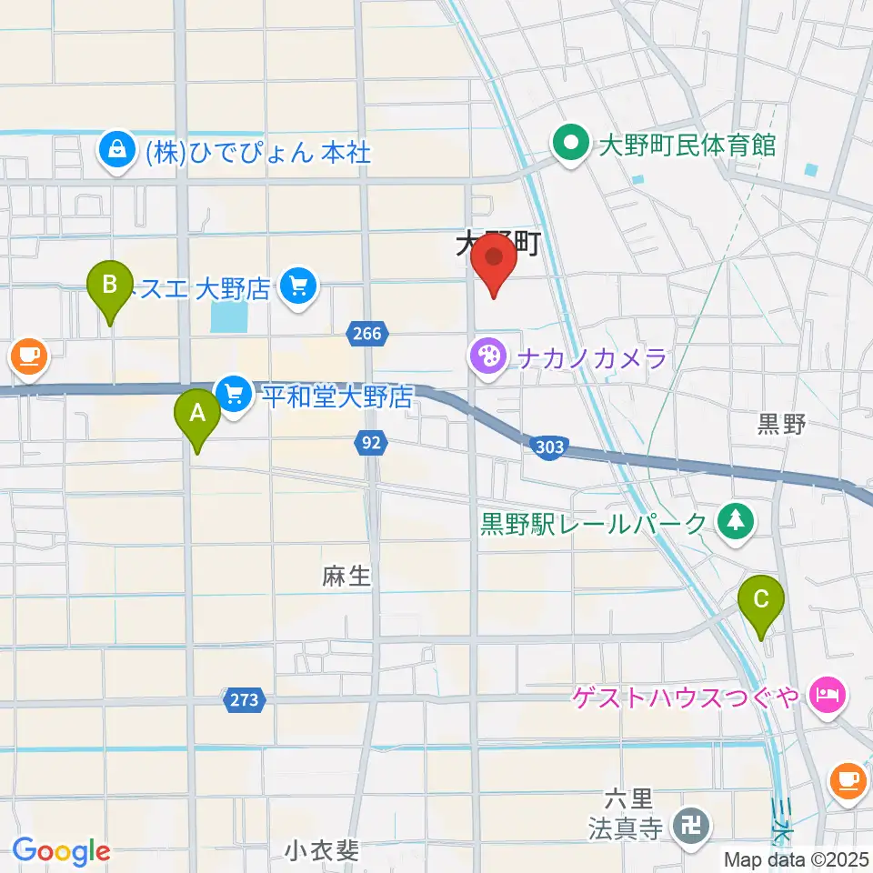 大野町総合町民センター周辺の駐車場・コインパーキング一覧地図