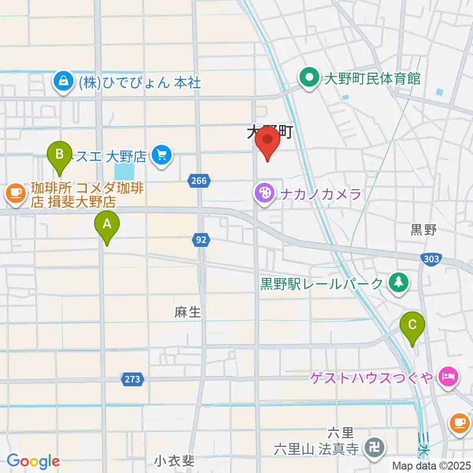 大野町総合町民センター周辺の駐車場・コインパーキング一覧地図