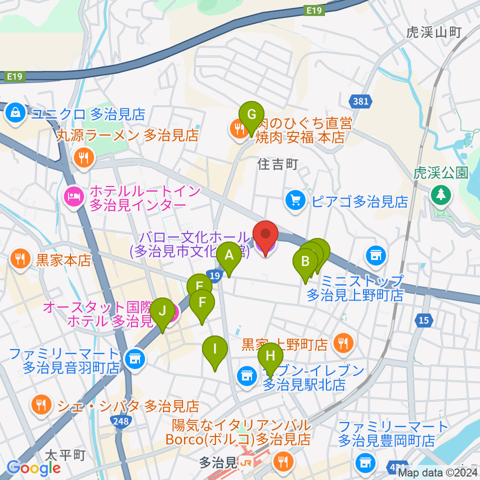 バロー文化ホール周辺の駐車場・コインパーキング一覧地図