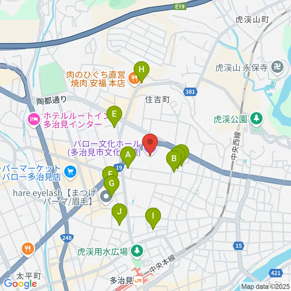 バロー文化ホール周辺の駐車場・コインパーキング一覧地図