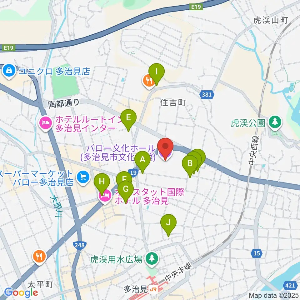 バロー文化ホール周辺の駐車場・コインパーキング一覧地図