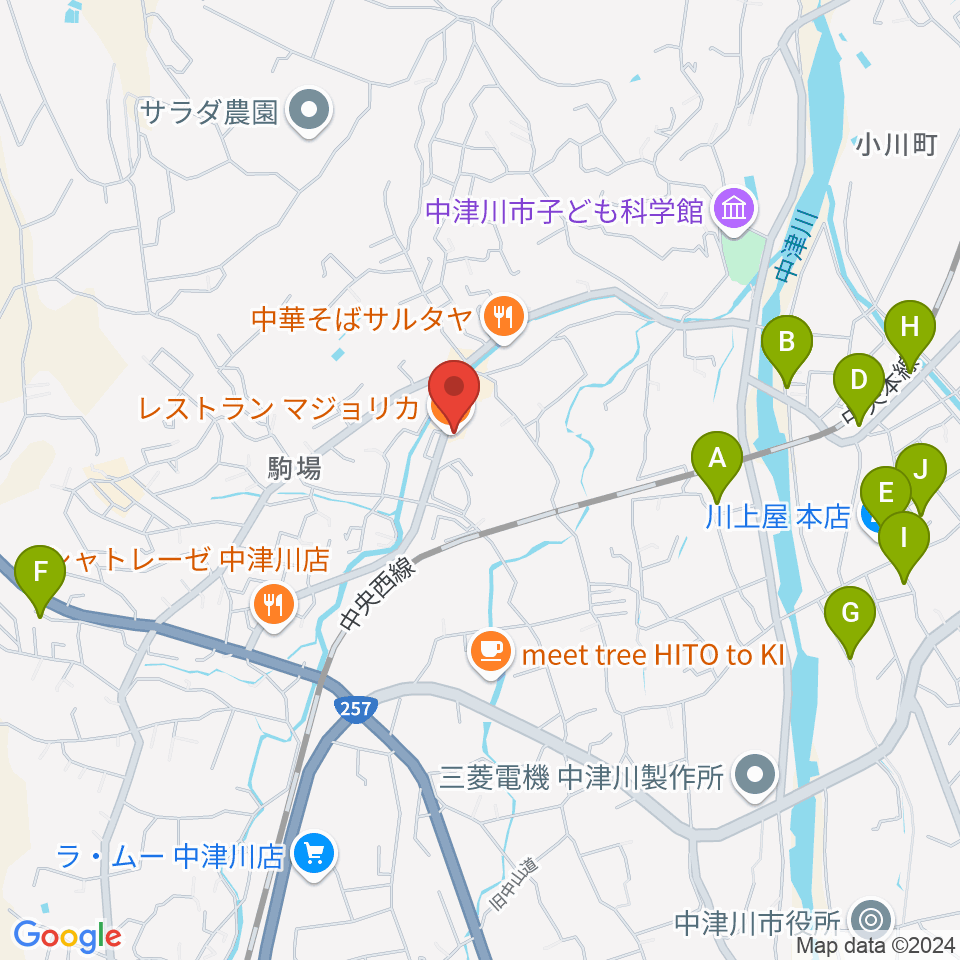 マジョリカ・バンブー周辺の駐車場・コインパーキング一覧地図