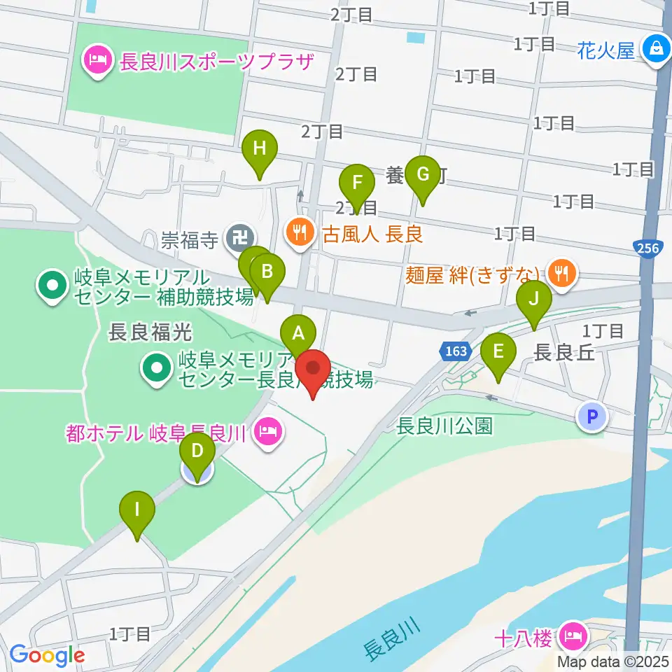 長良川国際会議場周辺の駐車場・コインパーキング一覧地図