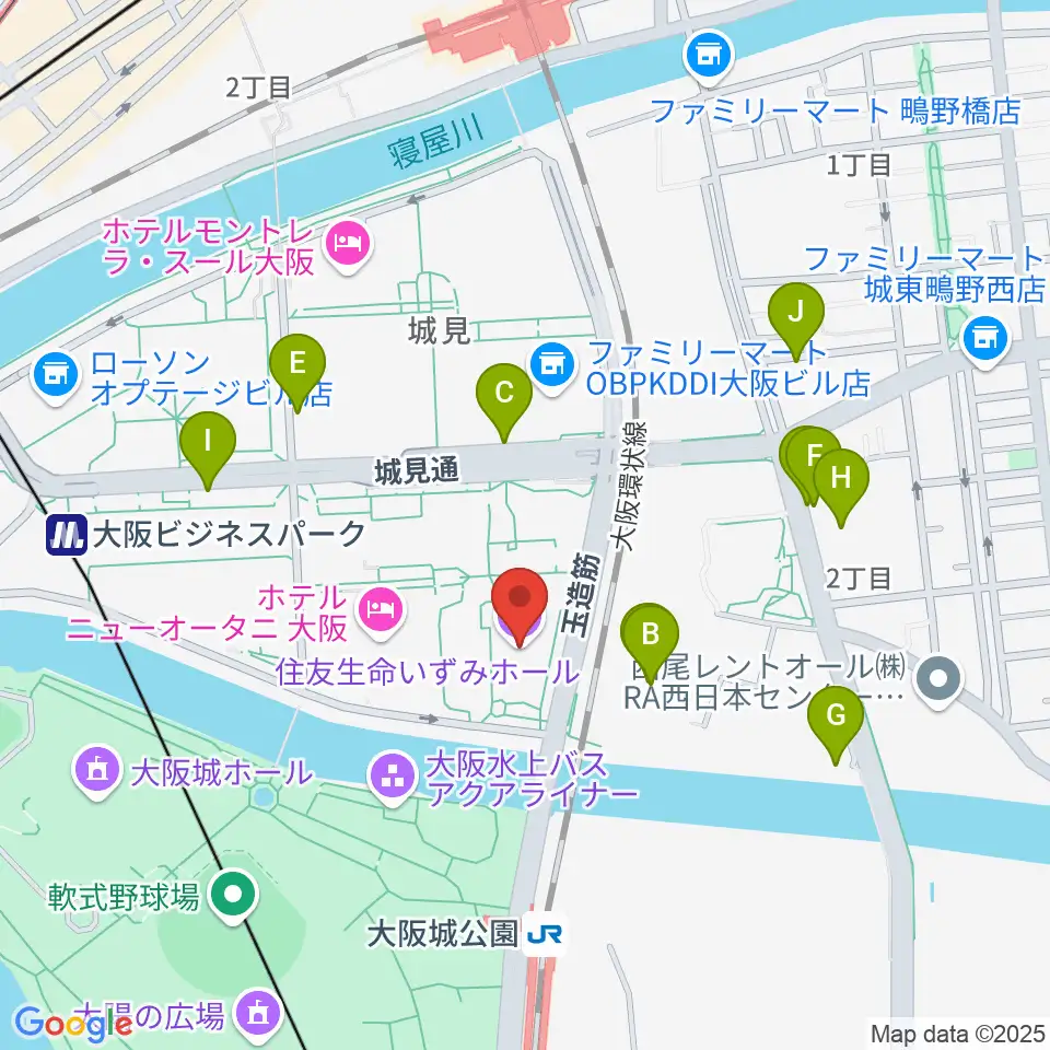 住友生命いずみホール周辺の駐車場・コインパーキング一覧地図