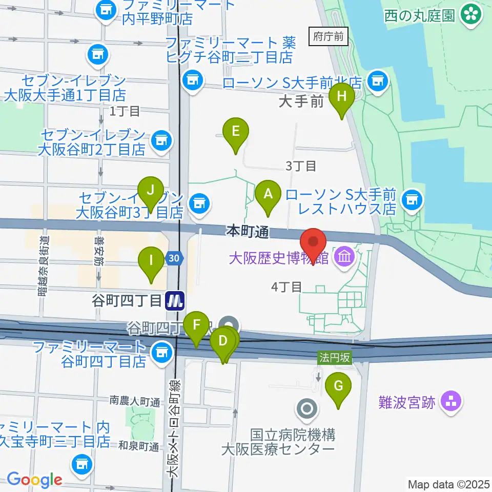 NHK大阪ホール周辺の駐車場・コインパーキング一覧地図