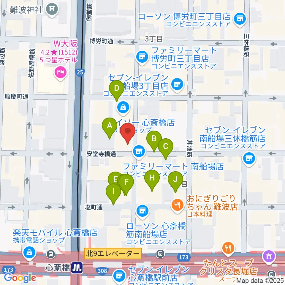 大阪RUIDO周辺の駐車場・コインパーキング一覧地図