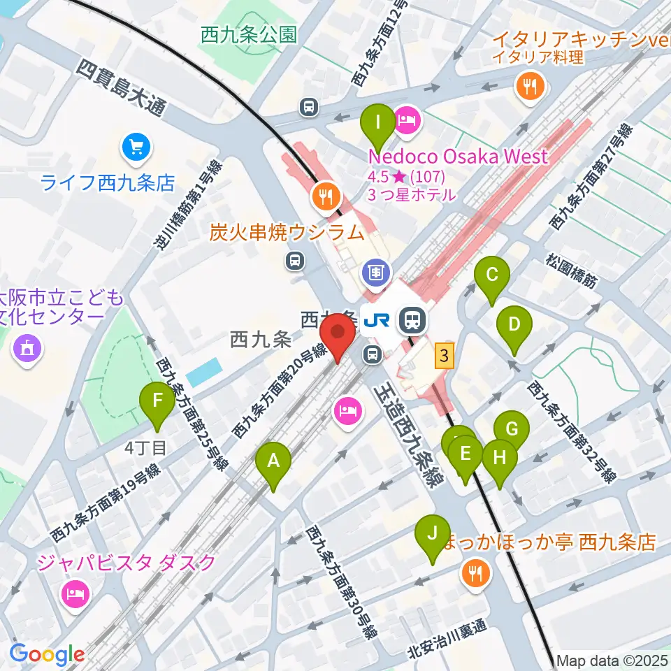 西九条BRAND NEW周辺の駐車場・コインパーキング一覧地図