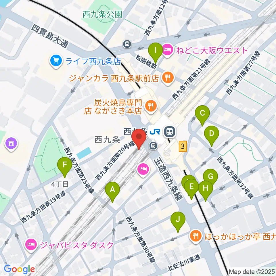 西九条BRAND NEW周辺の駐車場・コインパーキング一覧地図
