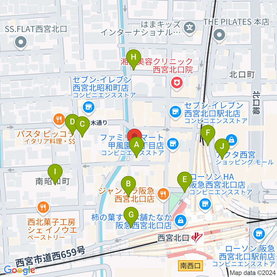 RJ&BME'S周辺の駐車場・コインパーキング一覧地図