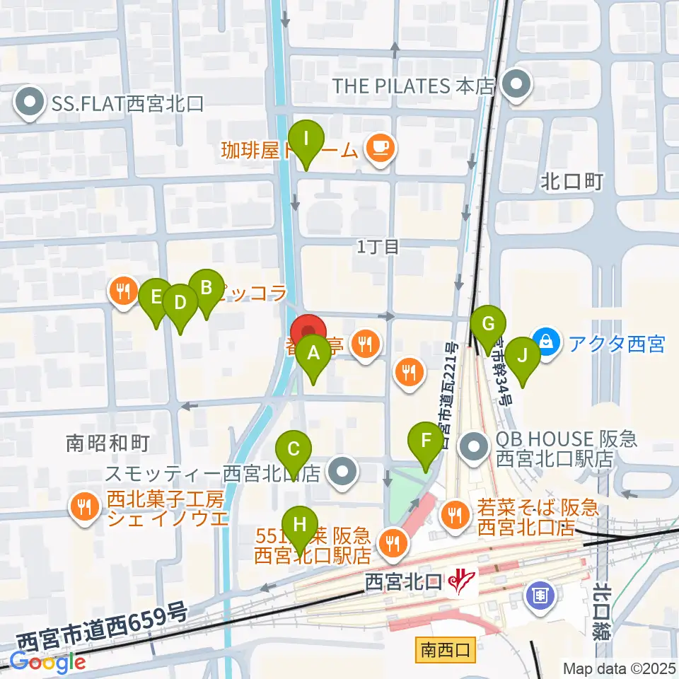 RJ&BME'S周辺の駐車場・コインパーキング一覧地図