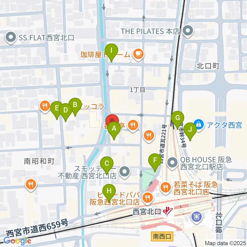 RJ&BME'S周辺の駐車場・コインパーキング一覧地図
