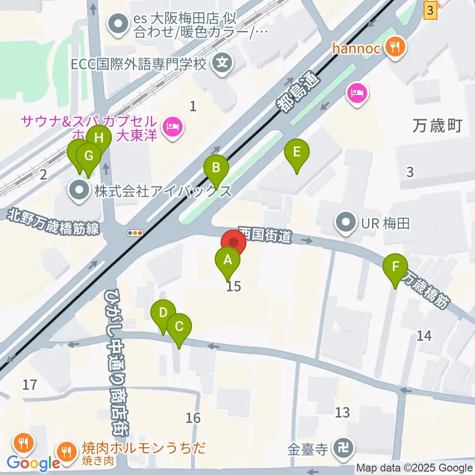 JAZZ ON TOP ACTⅢ店周辺の駐車場・コインパーキング一覧地図