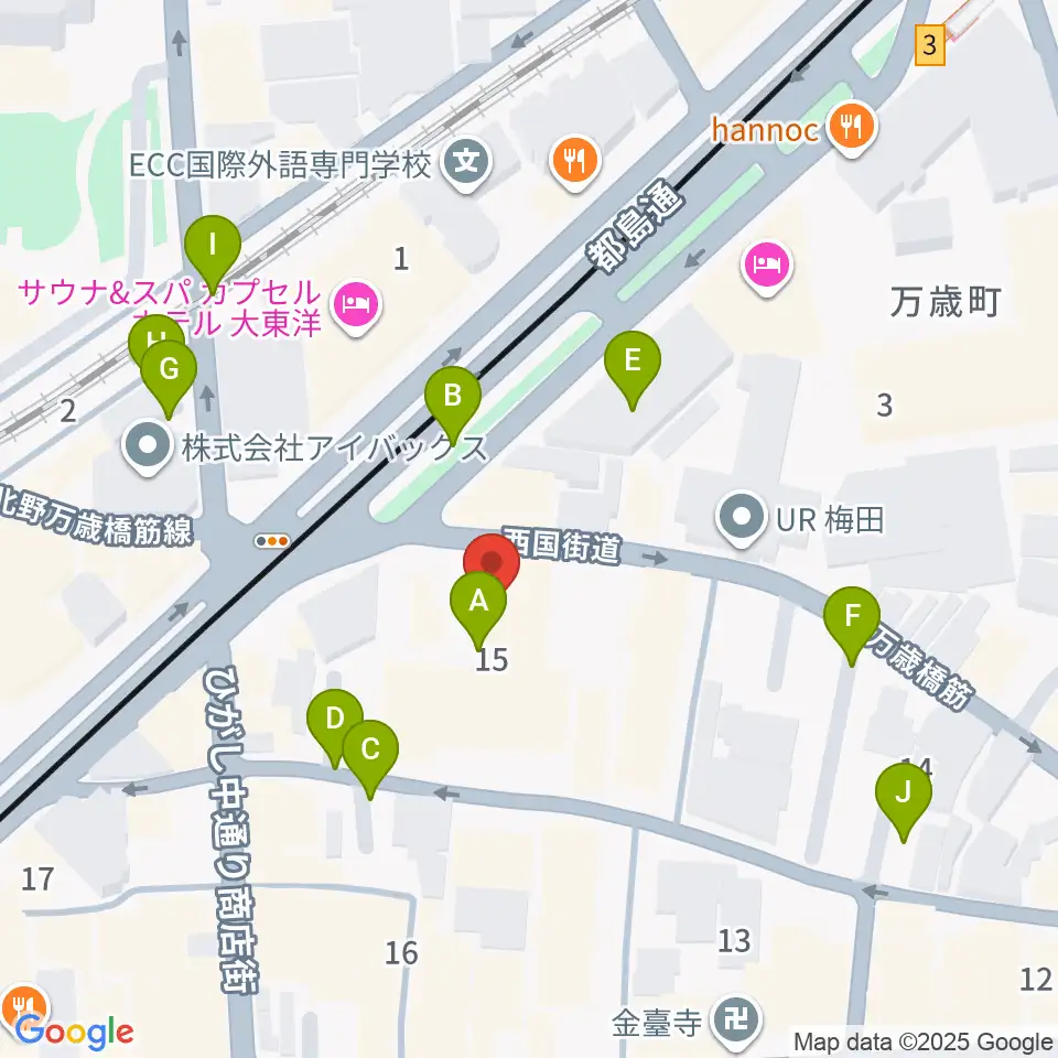 JAZZ ON TOP ACTⅢ店周辺の駐車場・コインパーキング一覧地図