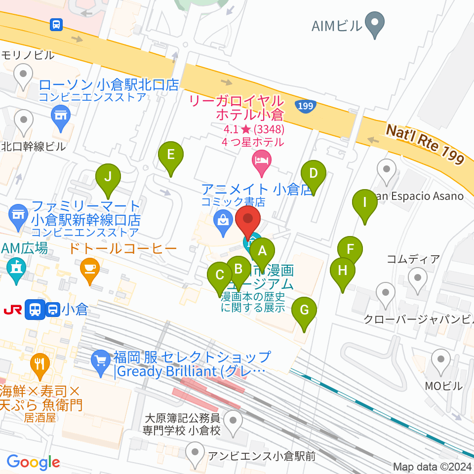 サウンドブギー小倉店周辺の駐車場・コインパーキング一覧地図