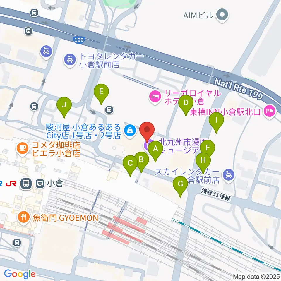 サウンドブギー小倉店周辺の駐車場・コインパーキング一覧地図
