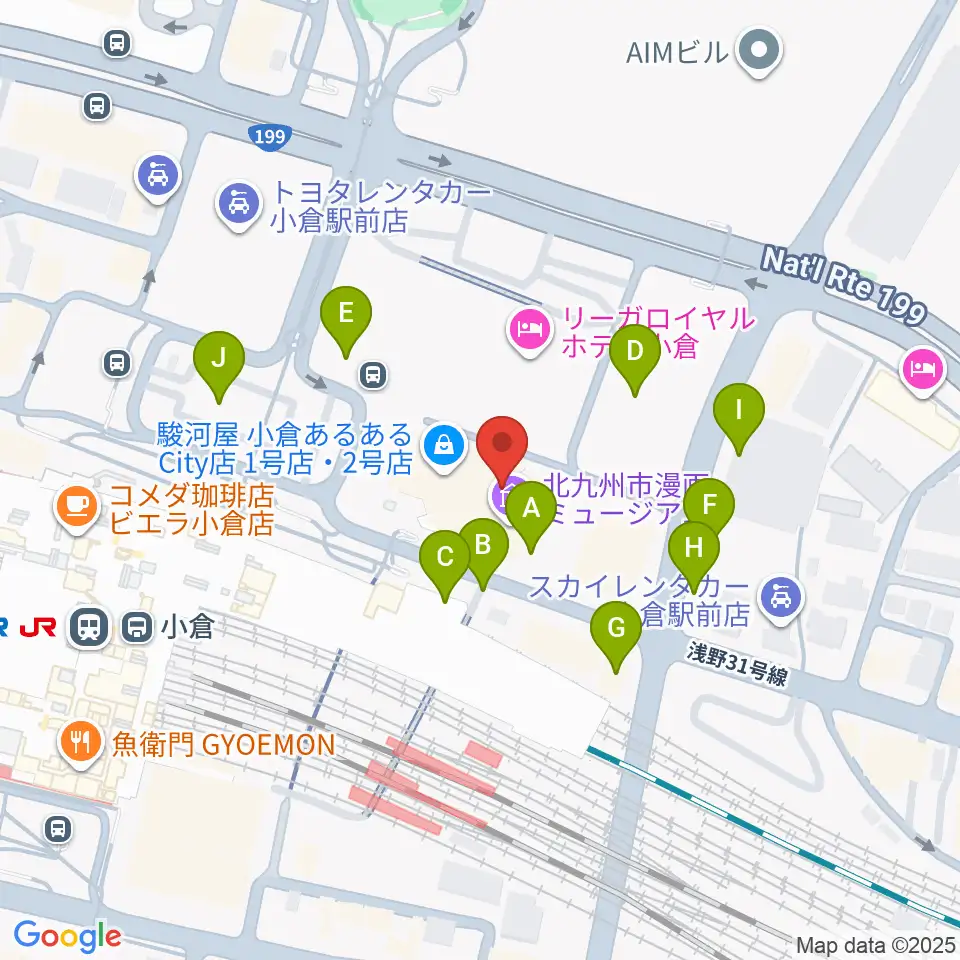 サウンドブギー小倉店周辺の駐車場・コインパーキング一覧地図