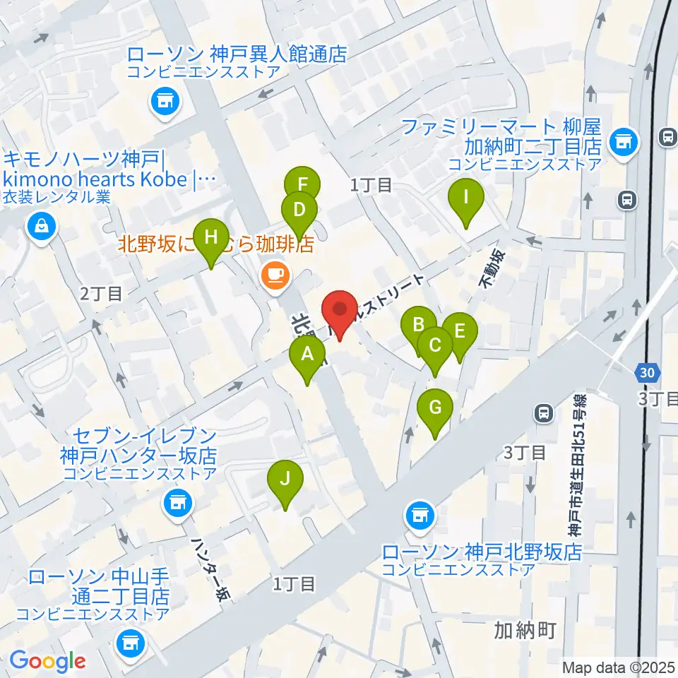 三ノ宮エリース周辺の駐車場・コインパーキング一覧地図
