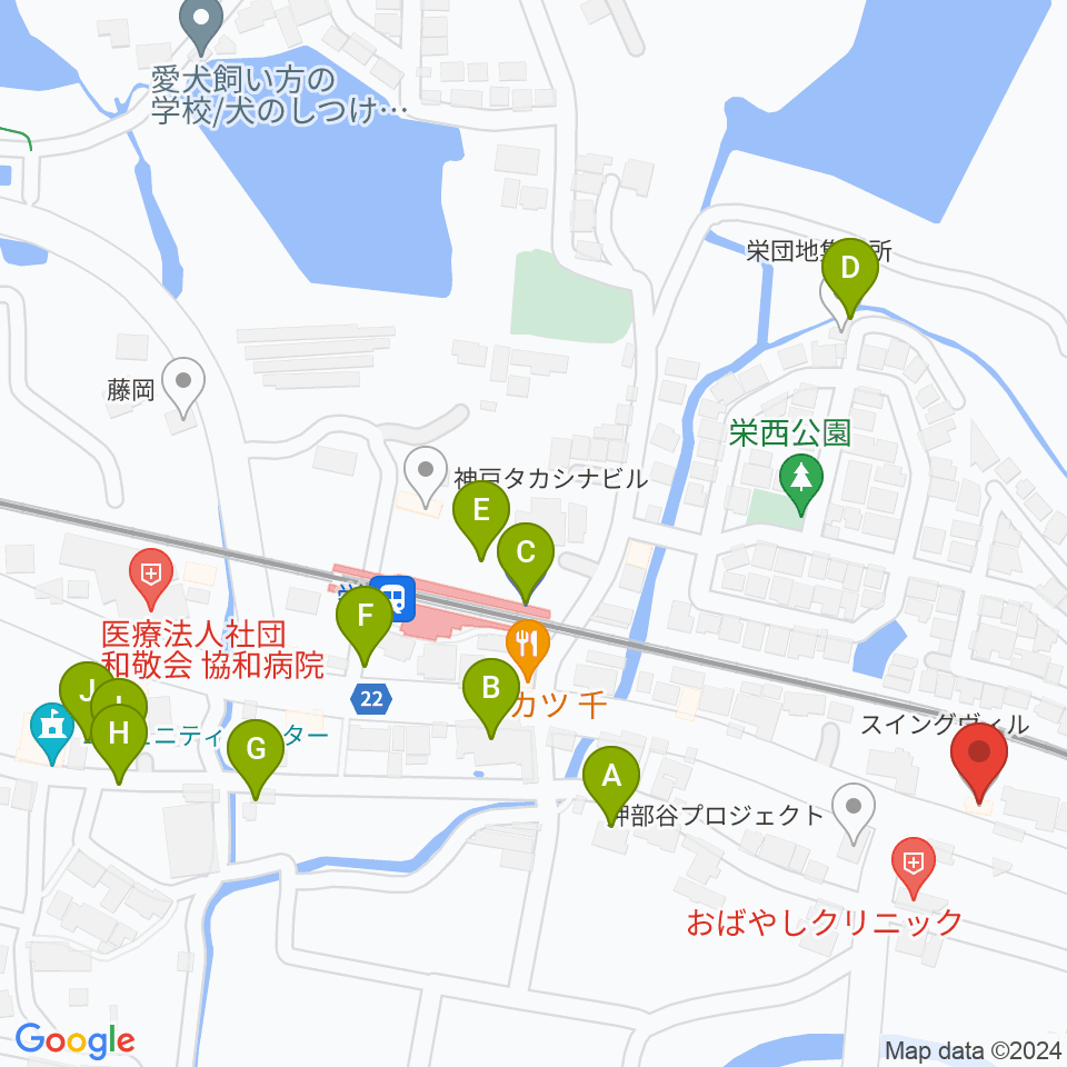 神戸スイングヴィル周辺の駐車場・コインパーキング一覧地図