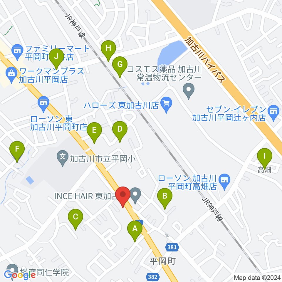 東加古川スターダンス周辺の駐車場・コインパーキング一覧地図