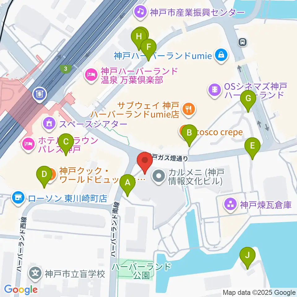 神戸新聞松方ホール周辺の駐車場・コインパーキング一覧地図