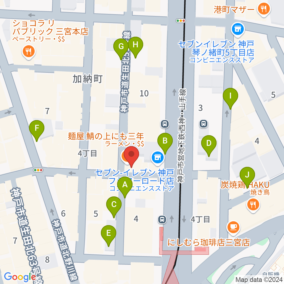 神戸BLUEPORT周辺の駐車場・コインパーキング一覧地図