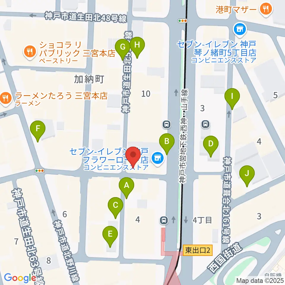 神戸BLUEPORT周辺の駐車場・コインパーキング一覧地図