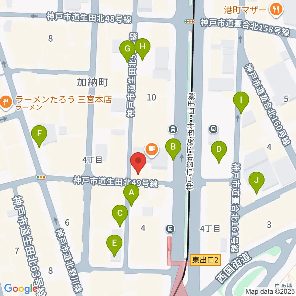 神戸BLUEPORT周辺の駐車場・コインパーキング一覧地図