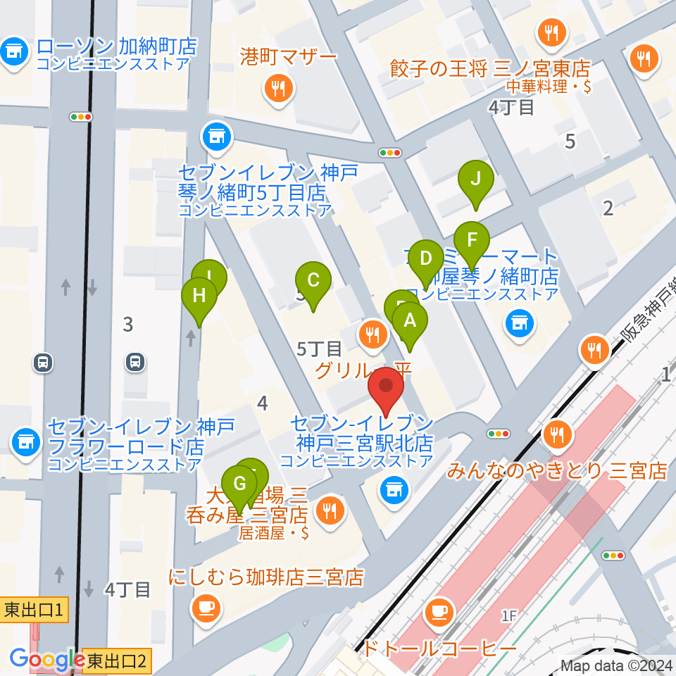 神戸グレートブルー周辺の駐車場・コインパーキング一覧地図