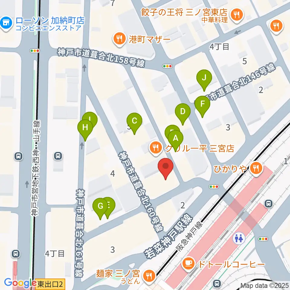 神戸グレートブルー周辺の駐車場・コインパーキング一覧地図