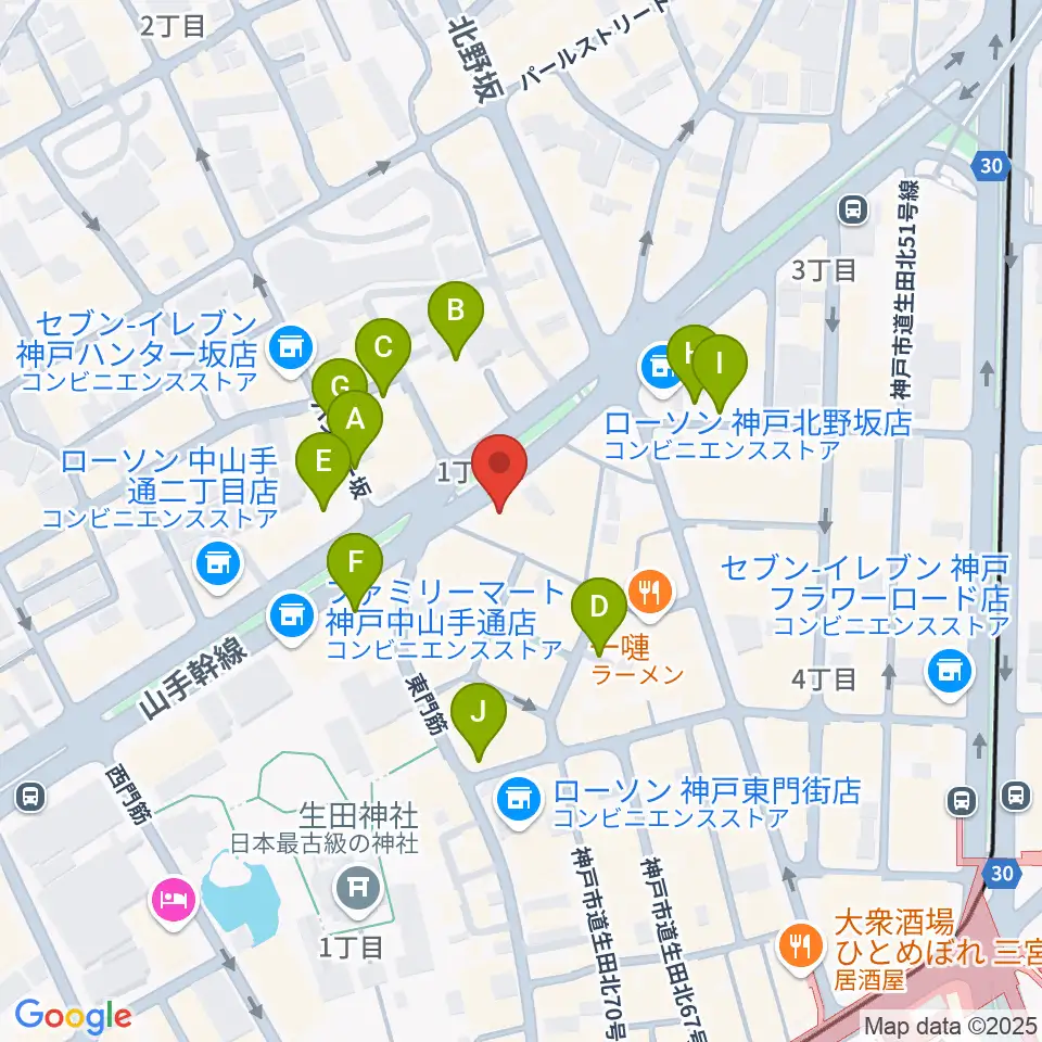 神戸ガレージパラダイス周辺の駐車場・コインパーキング一覧地図