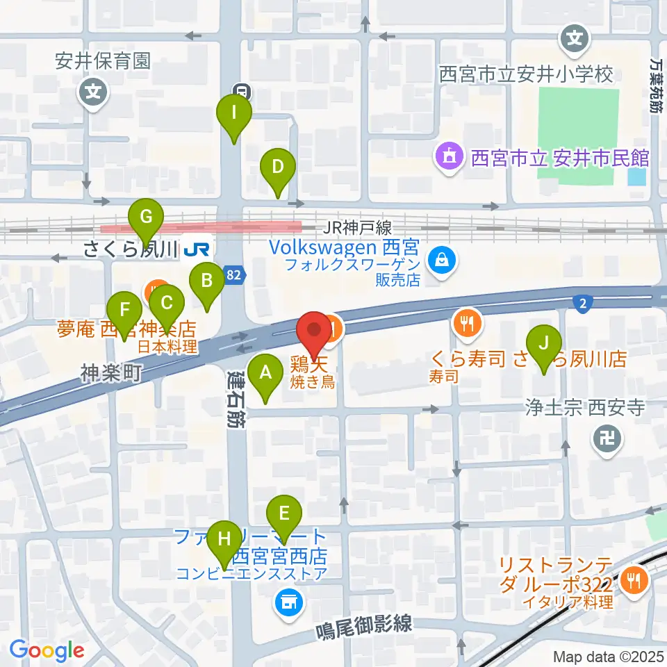 西宮フォートワース周辺の駐車場・コインパーキング一覧地図
