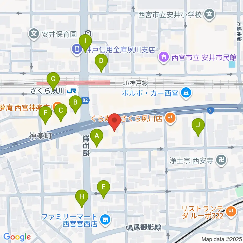 西宮フォートワース周辺の駐車場・コインパーキング一覧地図