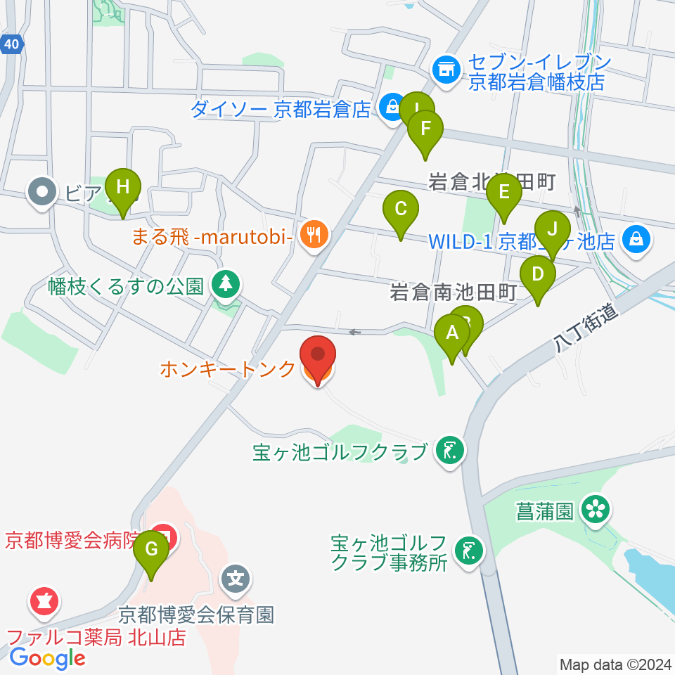 HONKY TONK KYOTO周辺の駐車場・コインパーキング一覧地図