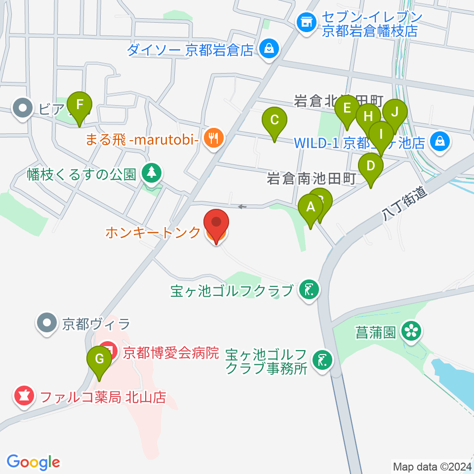 HONKY TONK KYOTO周辺の駐車場・コインパーキング一覧地図