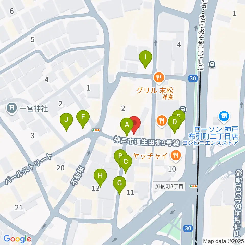 神戸ホンキートンク周辺の駐車場・コインパーキング一覧地図