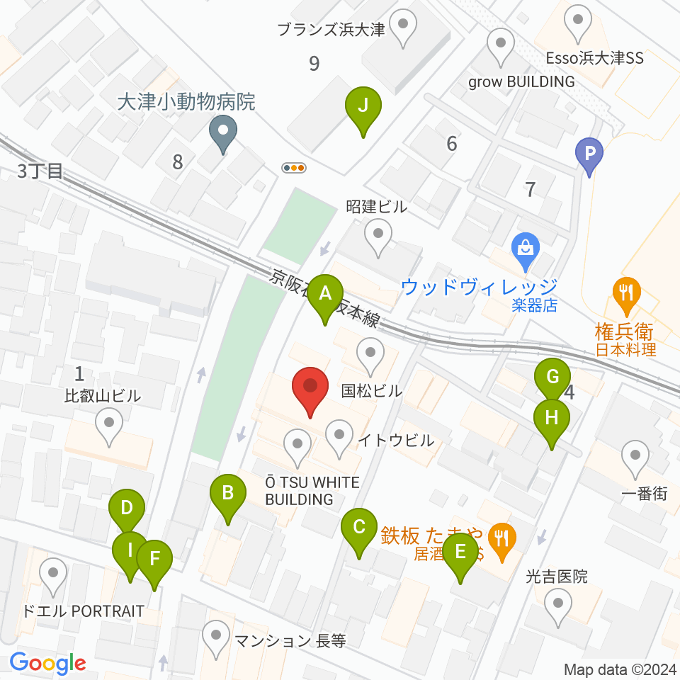 滋賀B-FLAT周辺の駐車場・コインパーキング一覧地図