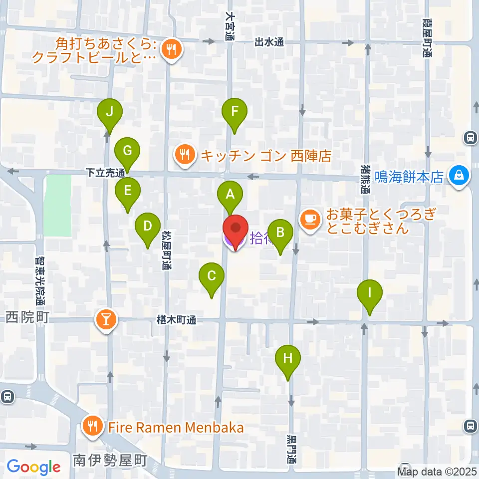 拾得周辺の駐車場・コインパーキング一覧地図