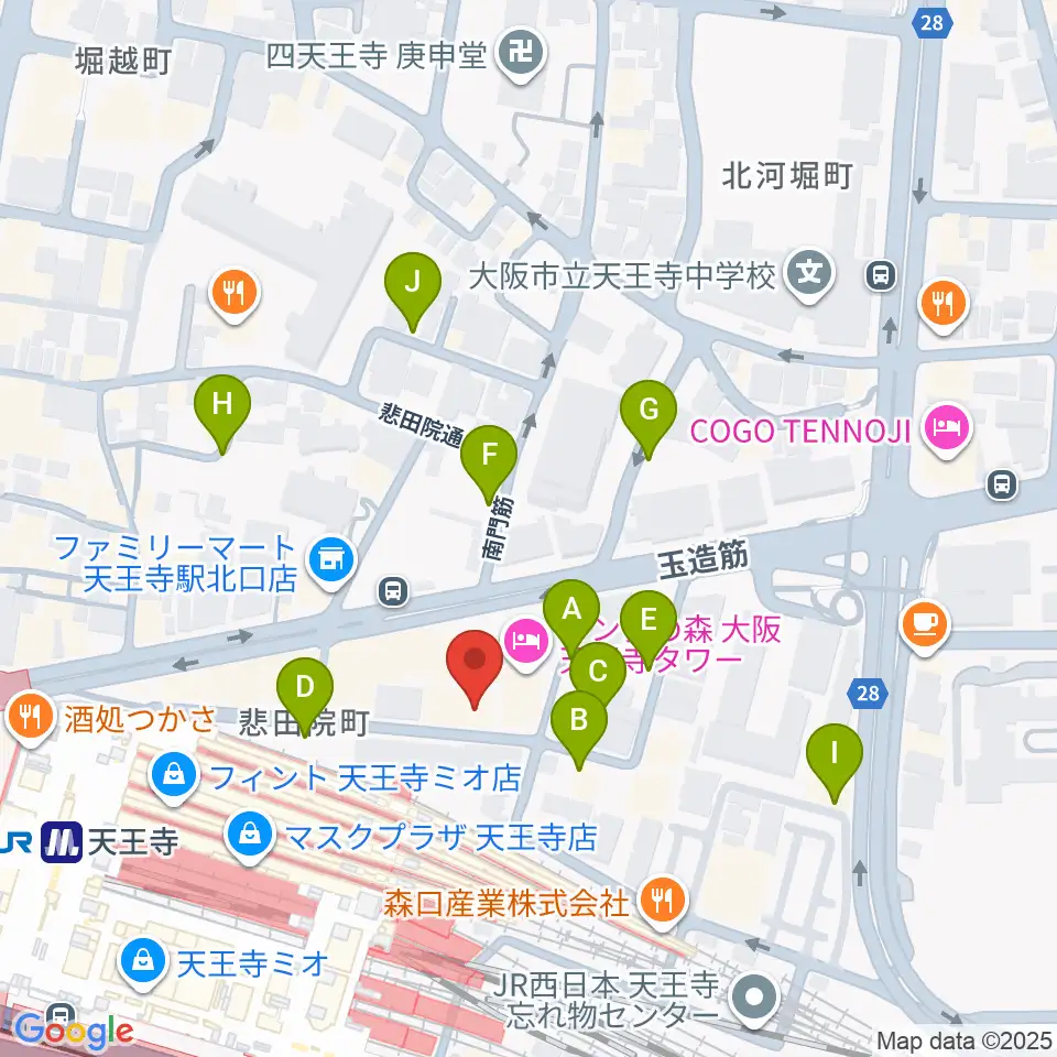 ワンリバーギター＆ボーカルスクール周辺の駐車場・コインパーキング一覧地図